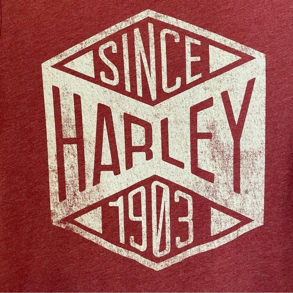 Harley Davidson Graphic Tee Vintage Style Women's T-shirt Since 1903 Red XL - Picture 3 of 9